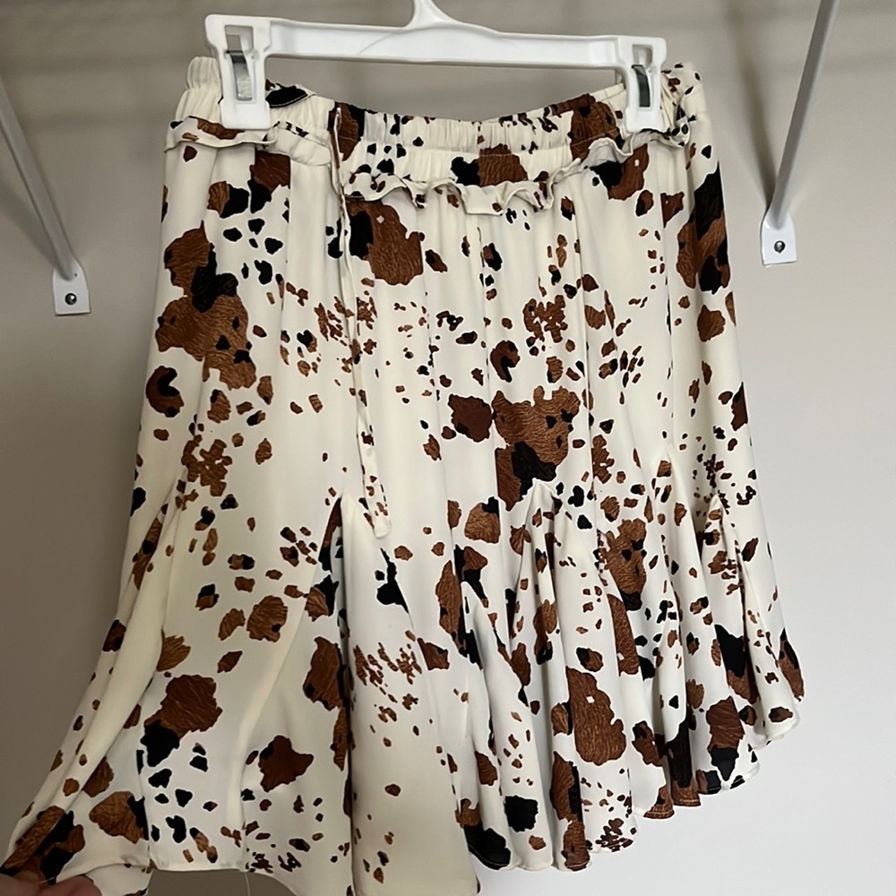 Cow print skirt